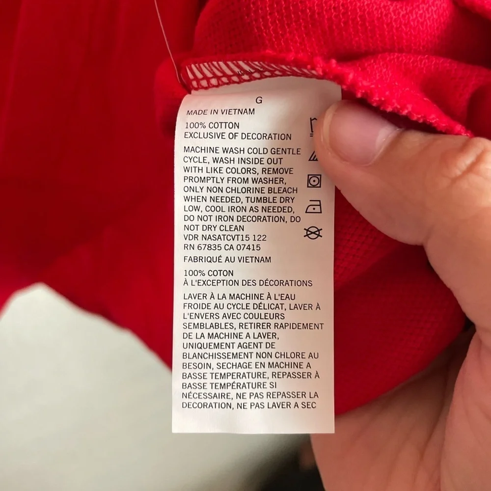 Nautica Vibrant Red Men's Polo Shirt 100% Cotton size L